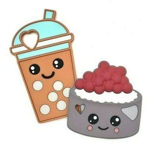 Baby Teether Toy Boba Cup And Boba Cake
